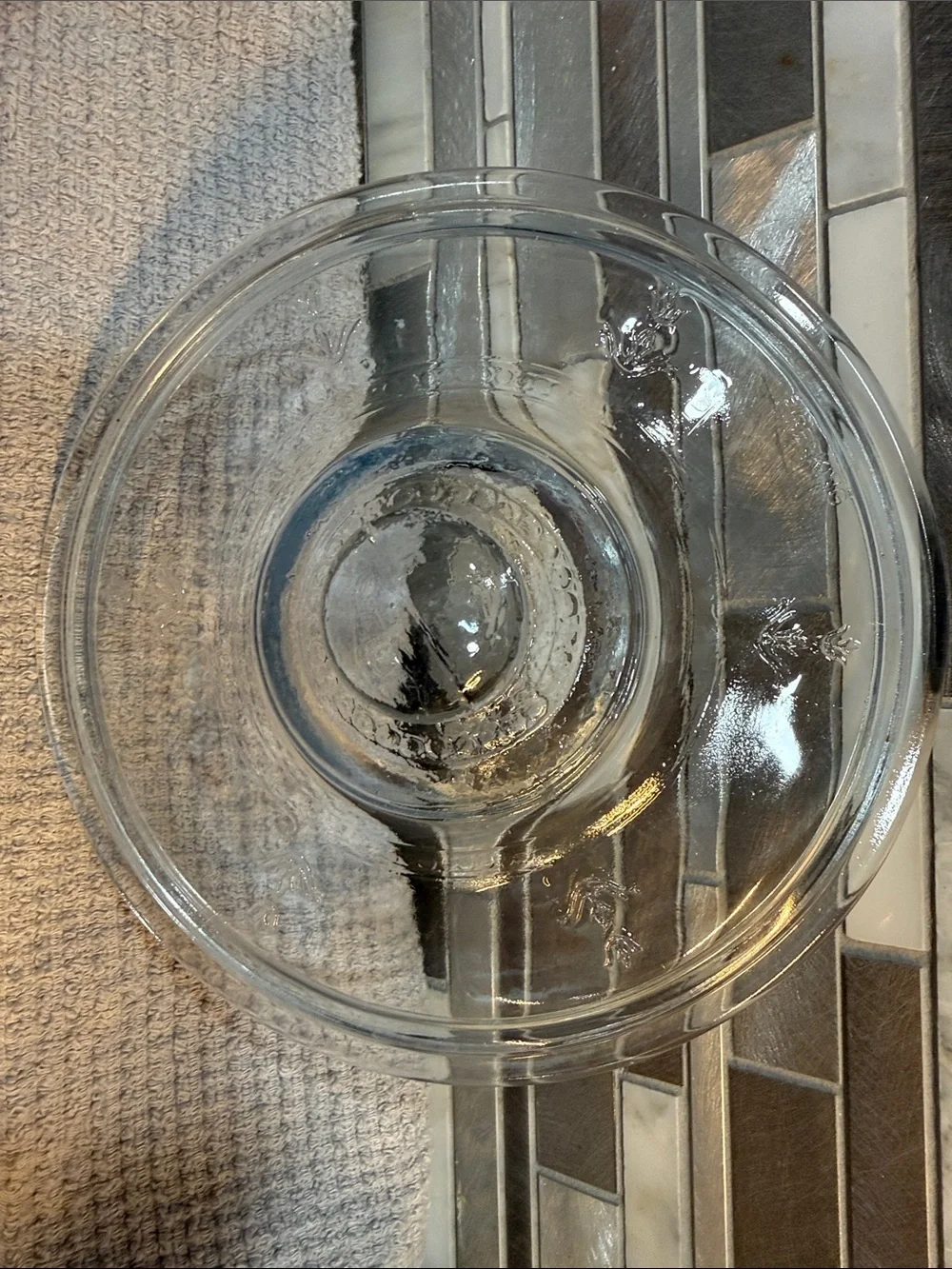 FireKing Blue Glass Covered Casserole